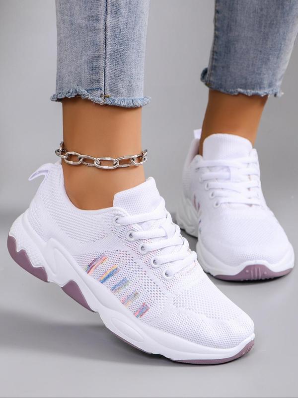 Women's Fashionable Lace Up Low Top Sneakers, Fall Casual Breathable Lightweight Non-slip Sports Designer Sneakers Shoes, Shoes for Summer 2024, Girl's Walking Shoes