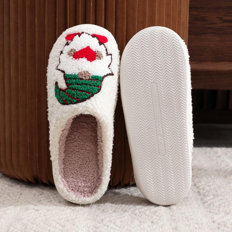 Unisex Dwarf Elf Old Man Design Soft Plush Slippers Casual Comfortable Home Slipers Shoes For Fall Winter,Christmas Indoor or Outdoor