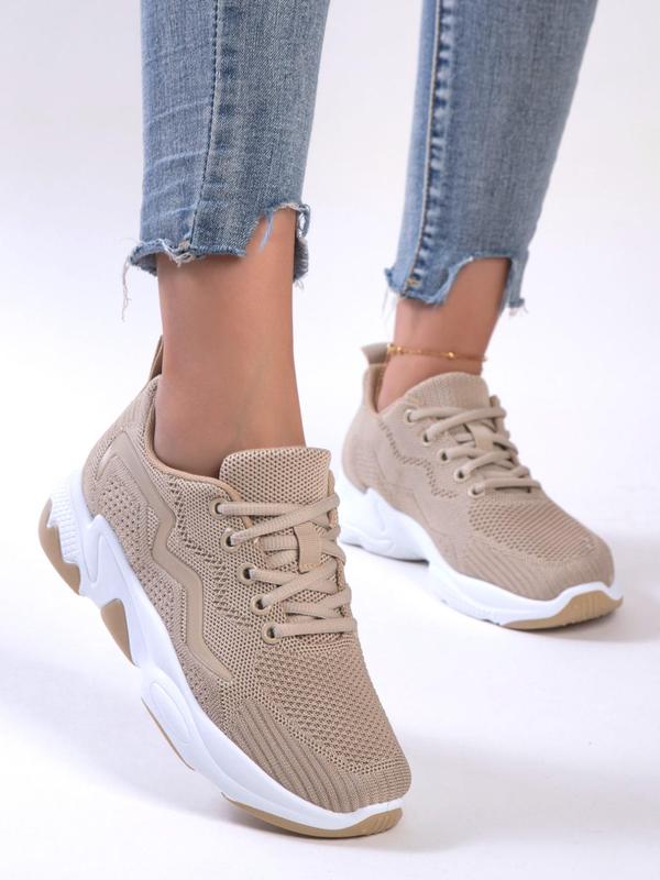 Women's Fashionable Lace Up Low Top Sneakers, Fall Casual Breathable Lightweight Non-slip Sports Designer Sneakers Shoes, Shoes for Summer 2024, Girl's Walking Shoes