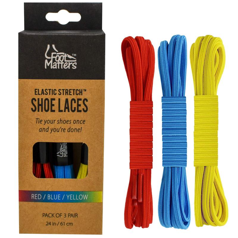 FootMatters Flat No Tie Elastic Stretch Shoe Laces