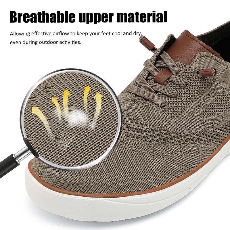 CFVKPT Men's Business Casual Shoes Wide Toe Box Barefoot Shoes Oxfords Walking Shoes Dress Sneakers for Men Mesh Breathable Comfortable