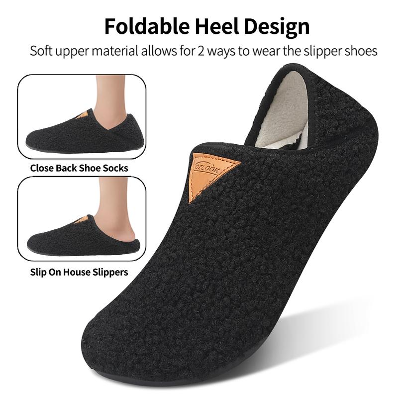 House Slippers With Non-Slipsole Slipon ForWomen And Men, Adults Rubber SoleSlippers, Fuzzy Loafer, Footwear ShoeSlide Comfort Slippers With Non-SlipsoleSlipon For Indoor Portableslippers For HomeTravel Hotel Walking Shoes Girl Flipflop