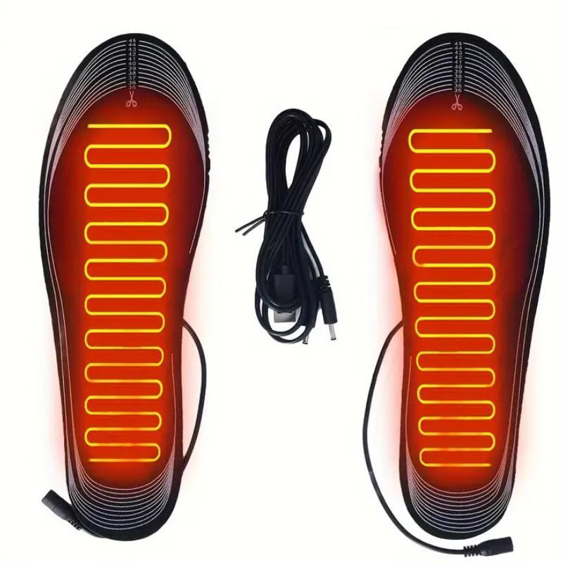 Electric Heating Insoles, USB Rechargeable Warm and Soft Comfort for Your Feet, Adjustable Size, Safe Voltage, Suitable for Men and Women, Christmas Gift