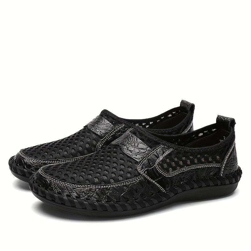 Men's Breathable Mesh Slip-on Loafers, Wear-Resistant Non-Slip Outdoor Shoes, Suitable for Hiking, Spring and Summer