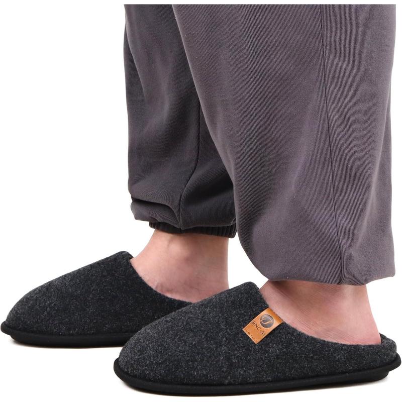 Mens Cozy Memory Foam Scuff Slippers Slip On Warm House Shoes Indoor Outdoor With Best Arch Support Size 7-15