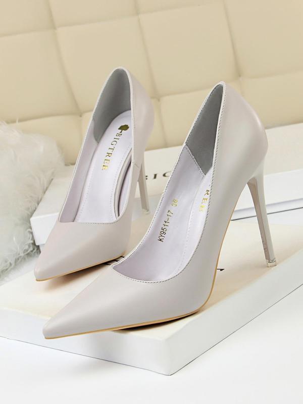 Women's Fashionable Solid Color Pointed Toe Stiletto Heels, Elegant High Heel Shoes for Party, Daily Clothing Decor for Women & Girls