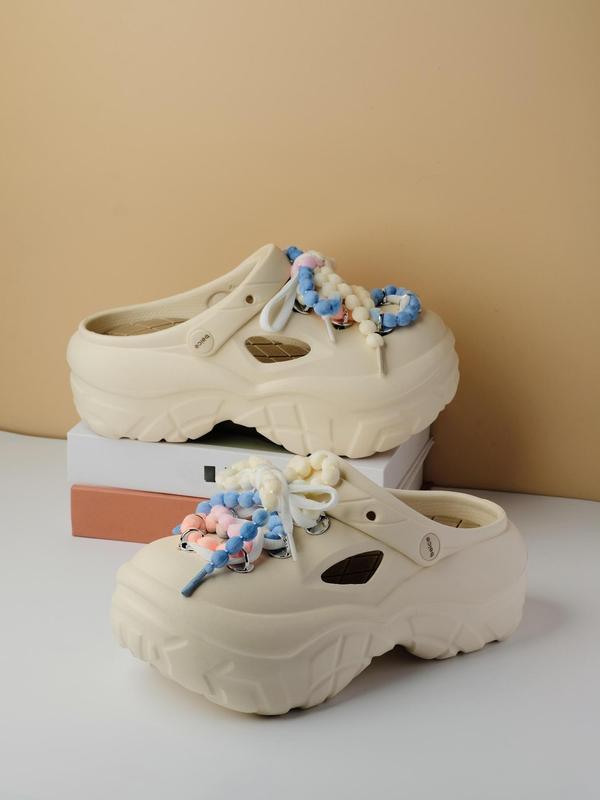 Women's Cute Bowknot Design Clogs, Casual Comfortable Non-slip Clogs for Summer, Trendy All-match Clogs for Indoor & Outdoor Wear