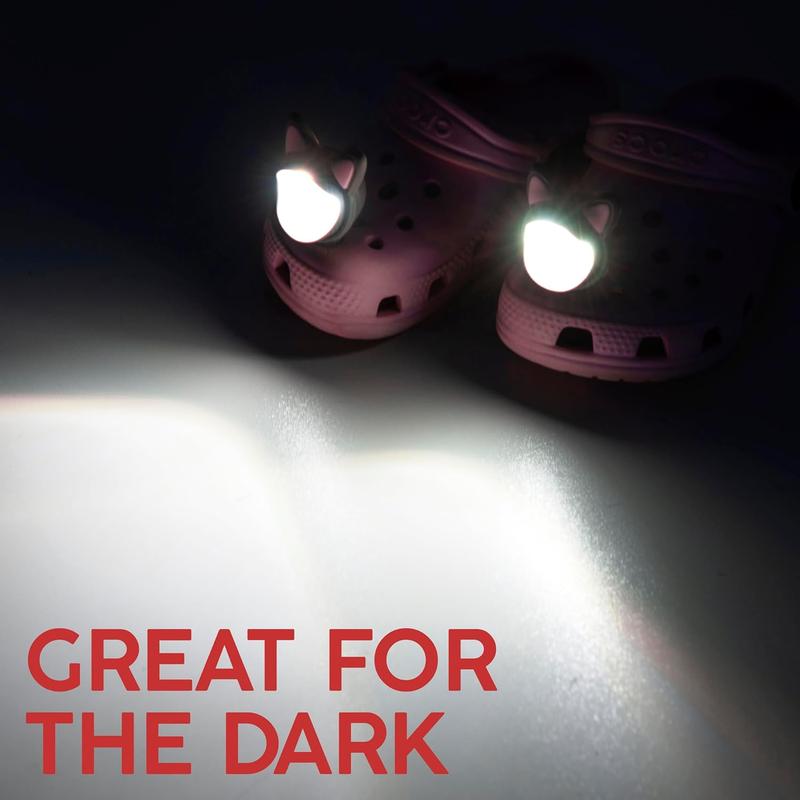 Croc Lights for Shoes, 2 Croc Headlights, Flashlight for Shoes, Croc Charms for Boys and Girls Footwear Comfort