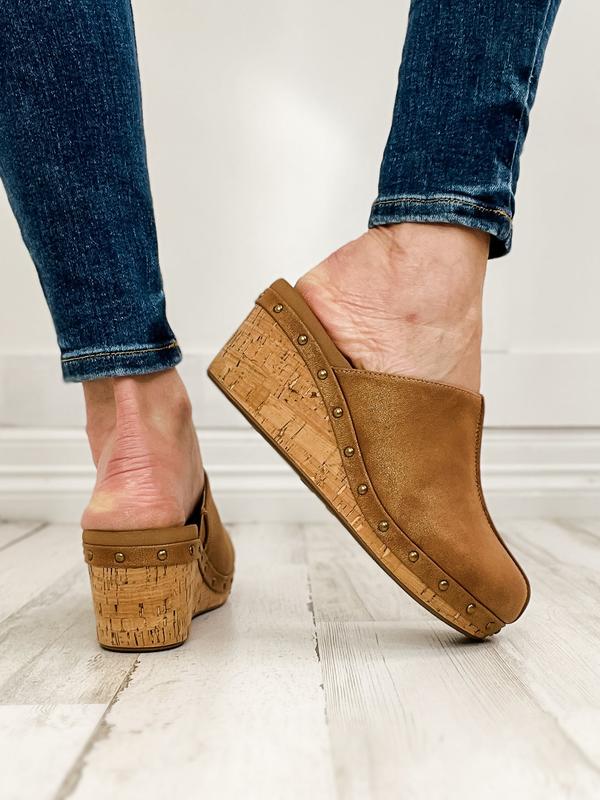 Corkys Marley Cork Wedge Clogs in Antique Bronze