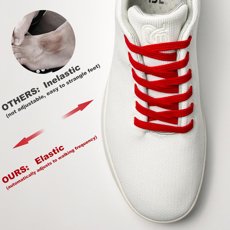 Qmd 2 Pairs of Elastic Shoe Laces Help You Easily Slip On and Off Your Shoes Like a Slip-on, Suitable for Adults and Children M-41.33