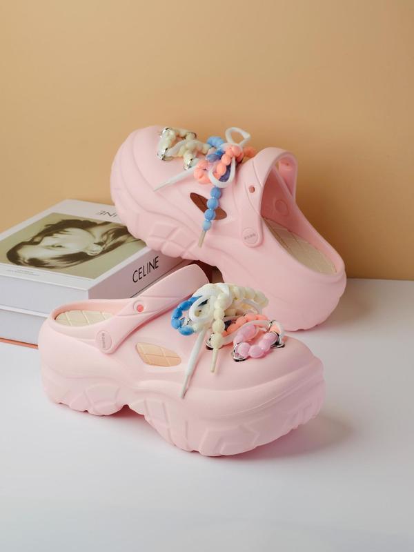 Women's Cute Bowknot Design Clogs, Casual Comfortable Non-slip Clogs for Summer, Trendy All-match Clogs for Indoor & Outdoor Wear