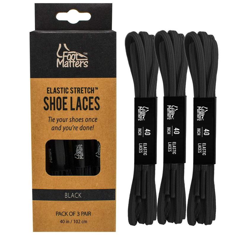 FootMatters Flat No Tie Elastic Stretch Shoe Laces