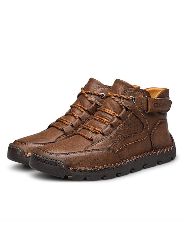 Men's Fashionable Lace Up Front Ankle Boots, Casual Comfortable Boots for Fall & Winter, Male All-match Trend Shoes for Daily Wear