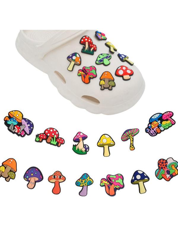 Cute Mushroom Themed Shoe Charm, Fashionable Novelty Shoes Decorations for Clogs, Shoes DIY Accessories for Women & Men