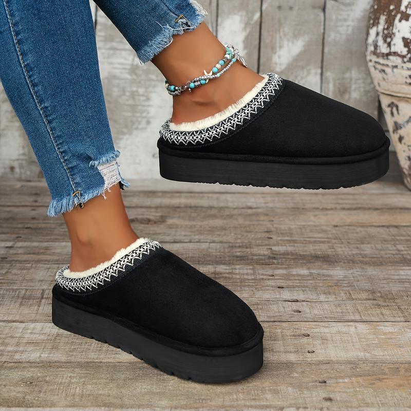 Women's Comfortable Slip-on Flat Shoes-Casual Indoor and Outdoor Shoes, Soft Soles, Plush Lining and Non-Slip Eva Sole