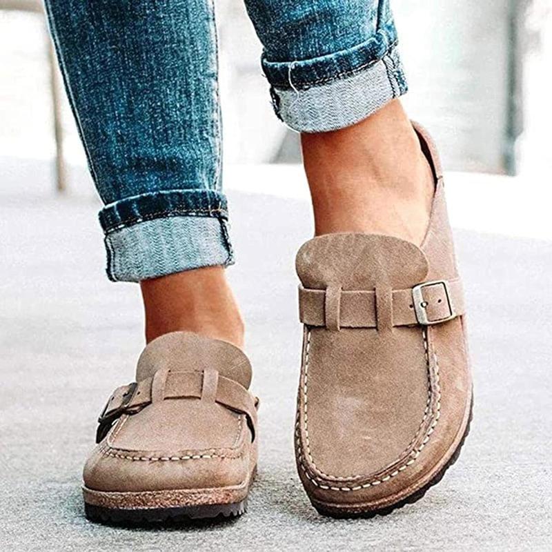 2024 Women Suede Clogs Mules Garden Loafer Shoes Memory Foam Slipper Casual  Sneakers Comfortable Slip on Sandals Anti-Slip Backless Home Office Walking Shoes Footwear Girl