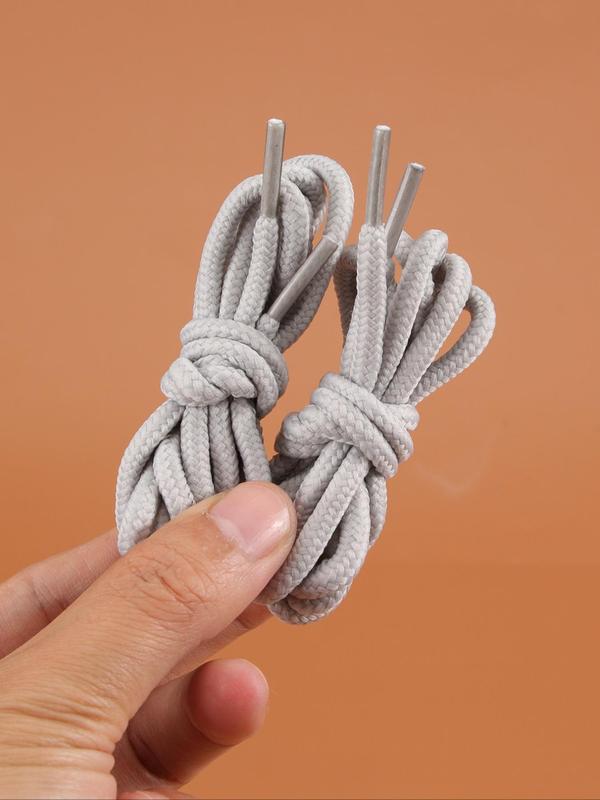 1 Pair Casual Plain Round Shoelaces, Non-slip High Elasticity Shoelaces for Outdoor, Shoes Shoelaces for Men and Women