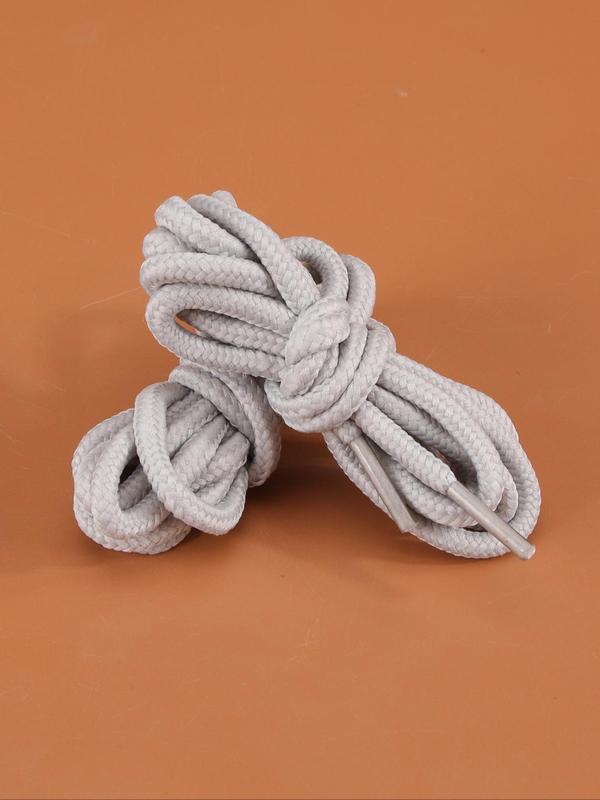 1 Pair Casual Plain Round Shoelaces, Non-slip High Elasticity Shoelaces for Outdoor, Shoes Shoelaces for Men and Women