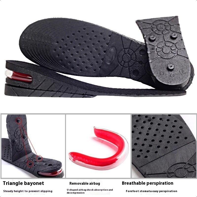 PVC increase insole air cushion women's invisible silicone men's increase insole women's increase one, two, three, four layers