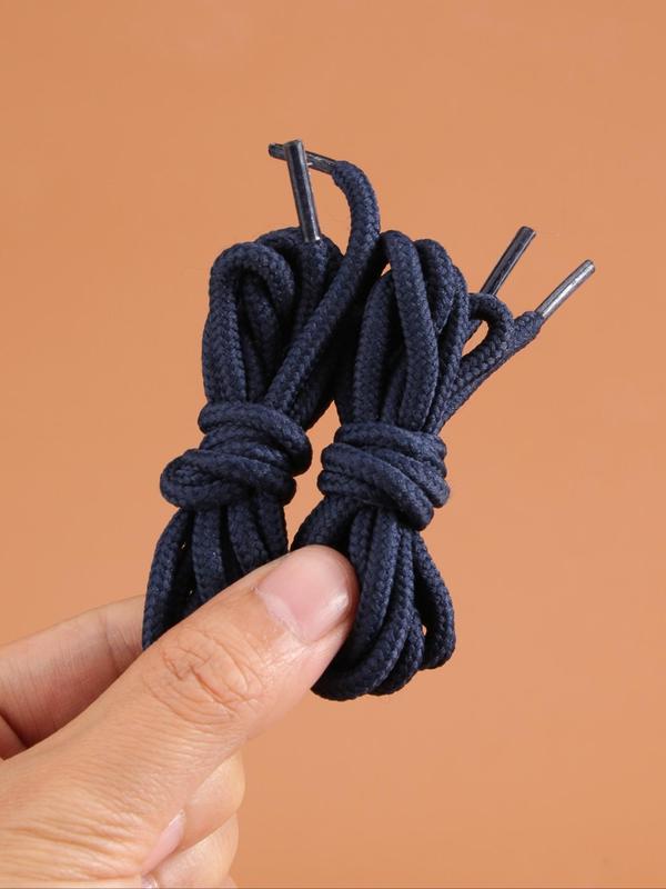 1 Pair Casual Plain Round Shoelaces, Non-slip High Elasticity Shoelaces for Outdoor, Shoes Shoelaces for Men and Women