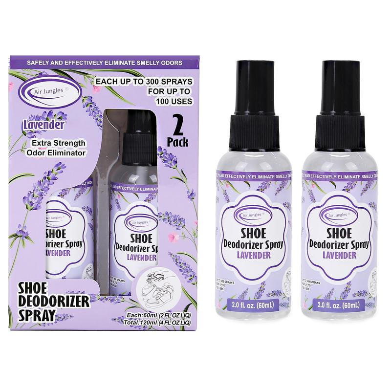 Air Jungles Odor Deodorizer Spray for Shoes, Gym Bags Drawers and Locker Natural Tea polyphenols and Essential Oil Long Lasting Air Freshener Footwear