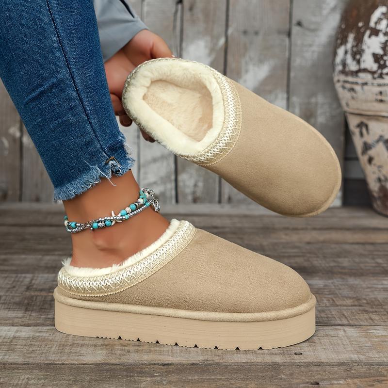 Women's Comfortable Slip-on Flat Shoes-Casual Indoor and Outdoor Shoes, Soft Soles, Plush Lining and Non-Slip Eva Sole