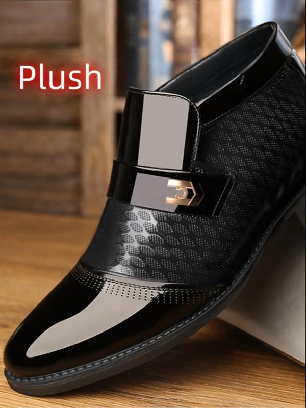 Men's Business Solid Color Slip on Dress Shoes, Fashionable Breathable Comfortable Shoes for Work Office, Male All-match Outdoor Shoes for Daily Wear