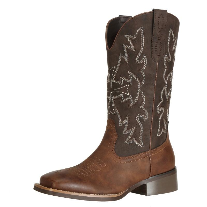 J's.o.l.e Women Cowgirl Boots Mid-Calf Square Toe Cowboy Western Boots