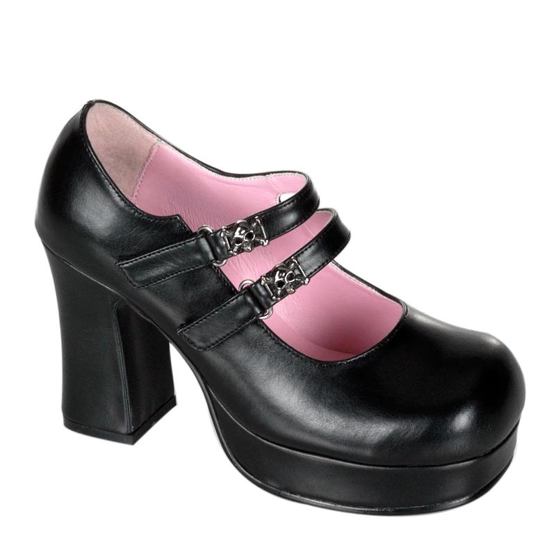 Demonia Gothika-09 Black Vegan Leather Platforms