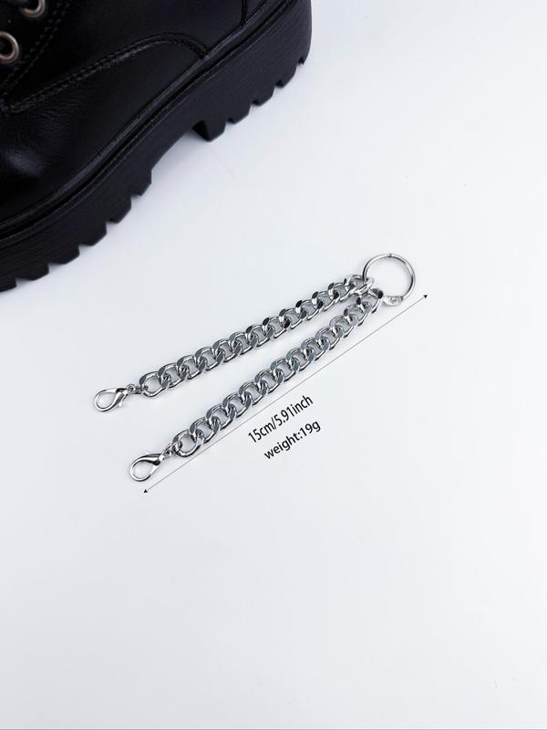 Punk Style Chain Shoe Decoration, Fashionable Shoes DIY Accessories for Women & Men, Trendy All-match & Exquisite Shoes Decorations for Birthday Gift