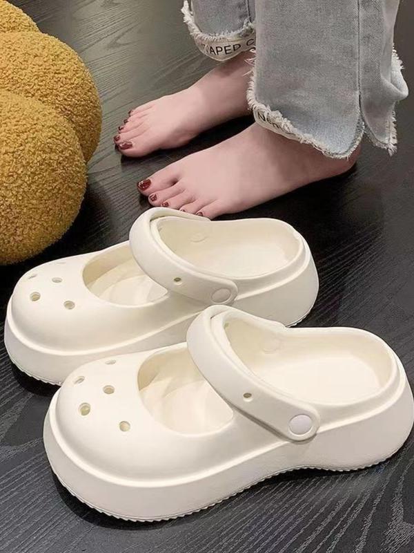 Women's Hollow Out Design Clogs, 2024 Fashionable Summer New Casual Comfortable Non-slip Clogs for Summer, Breathable Thick Sole Clogs for Outdoor