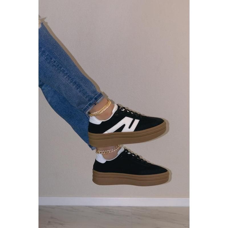 Pulse - Platform Sole Lace Up Sneakers For Women