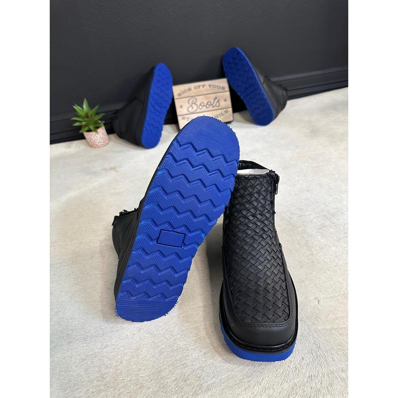 Men’s Unbeweavable Toast Ankle Boots Blue Bottoms