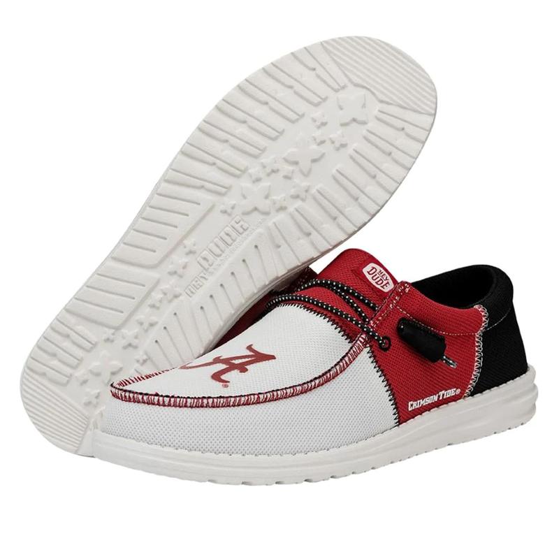 HEYDUDE Wally Tri Alabama Crimson Tide - Mens Comfortable Slip on Shoes