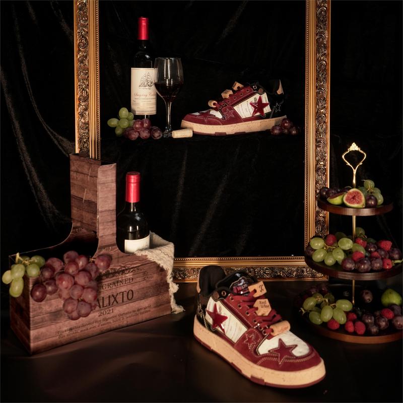 Kaalixto&Psylos1 Retro Star Sneakers-Red Wine