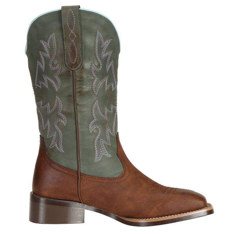 J's.o.l.e Women Cowgirl Boots Mid-Calf Square Toe Cowboy Western Boots