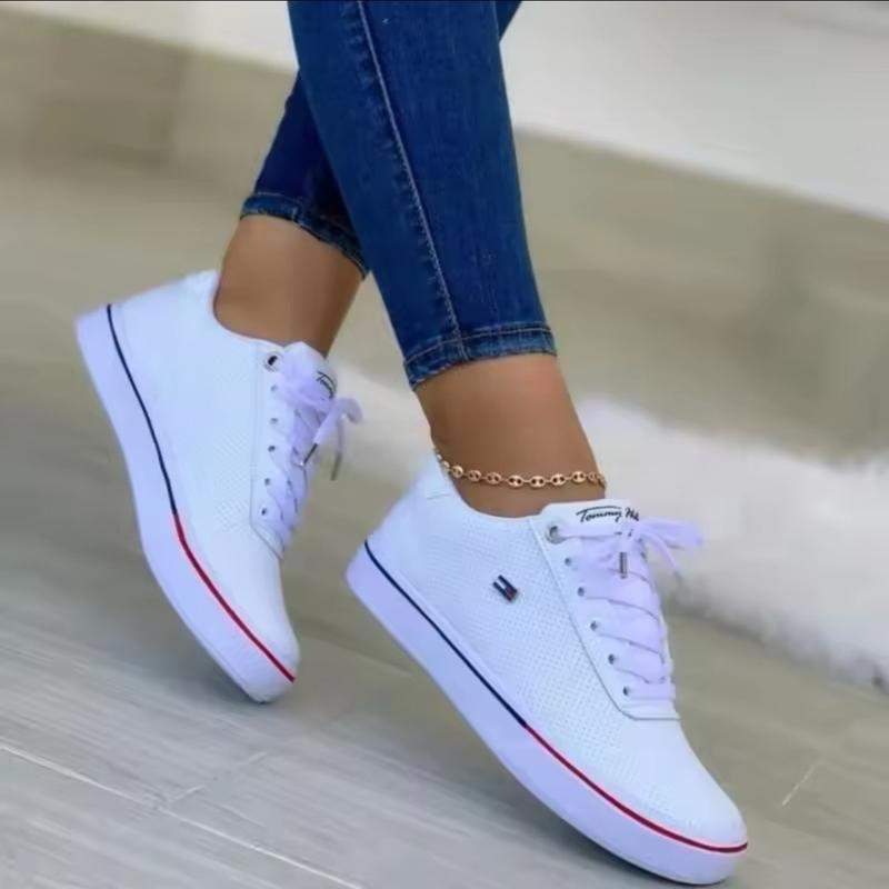 Sports Shoes for Women2024new Flat-soled Casual Sports Shoes Autumn Fashion Trend Lace-up Sports Luxury Solid Color Womens Shoes