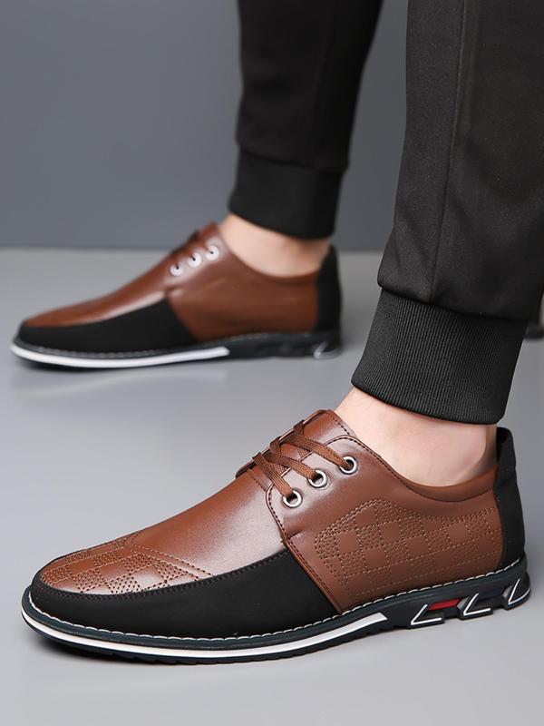 Men's Business Style Dress Shoes, Casual Comfortable Pu Leather Shoes, Breathable Soft-sole Shoes for Outdoor Walking Driving Shoes