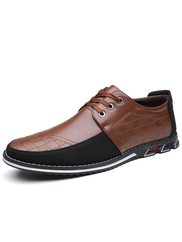 Men's Business Style Dress Shoes, Casual Comfortable Pu Leather Shoes, Breathable Soft-sole Shoes for Outdoor Walking Driving Shoes