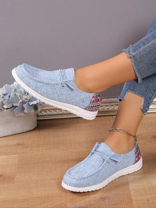 Summer Fashionable Solid Color Round Toe Slip-on Shoes, Designer Shoes, Casual Comfortable Versatile Sports Shoes, Trendy Lace up Shoes for Daily Wear