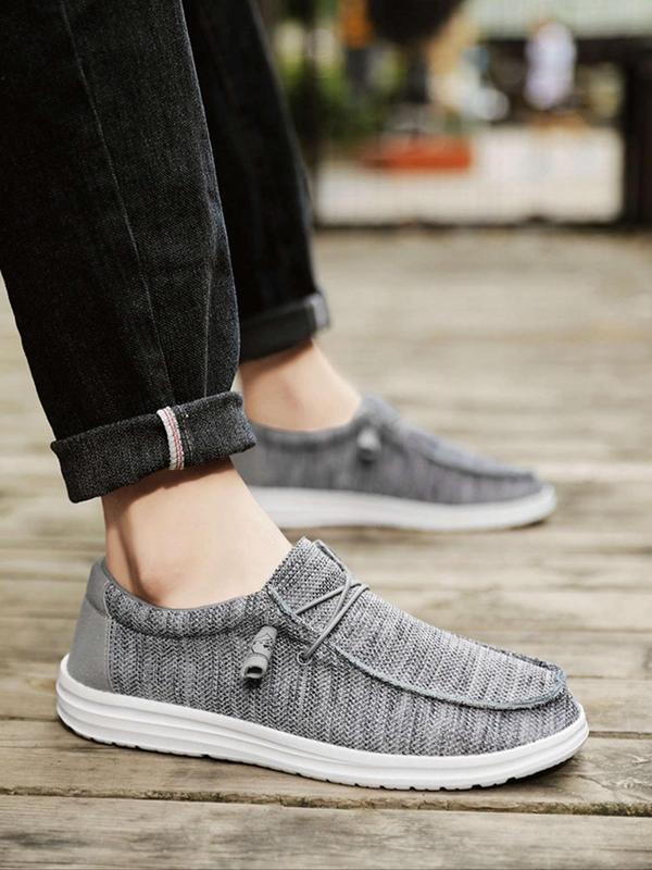 Men's Casual Breathable Comfortable Slip-on Loafers, Fashionable Round Toe Boat Shoes for Daily Wear, Lightweight Breathable Comfortable Shoes for Men