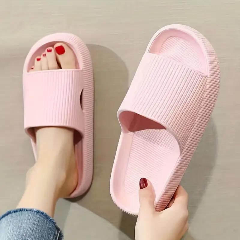 Cloud Slides for Women Men ，Quickly Dry Non-Slip Pillow Sandals, Soft Thick Sole Indoor and Outdoor Shower Slippers Footwear Shoe Comfort Active