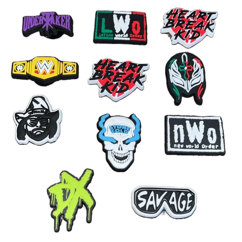 Wrestling Croc Charms for Shoe Decoration - Shoe Accessories - Footwear undertaker stone cold macho man lwo nwo