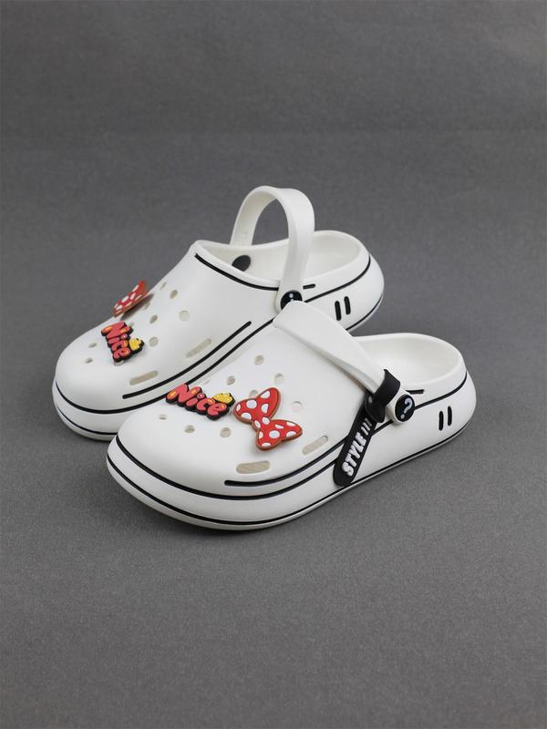 Women's Cute Cartoon Pattern Clogs, Casual Comfortable Breathable Non-slip Clogs, Fashionable Shoes for Indoor & Outdoor Wear