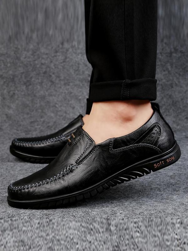 Men's Business Formal Loafer Shoes, Fashionable Comfortable Soft Sole Slip-on Shoes for Daily Wear, Lightweight Breathable Shoes for Men