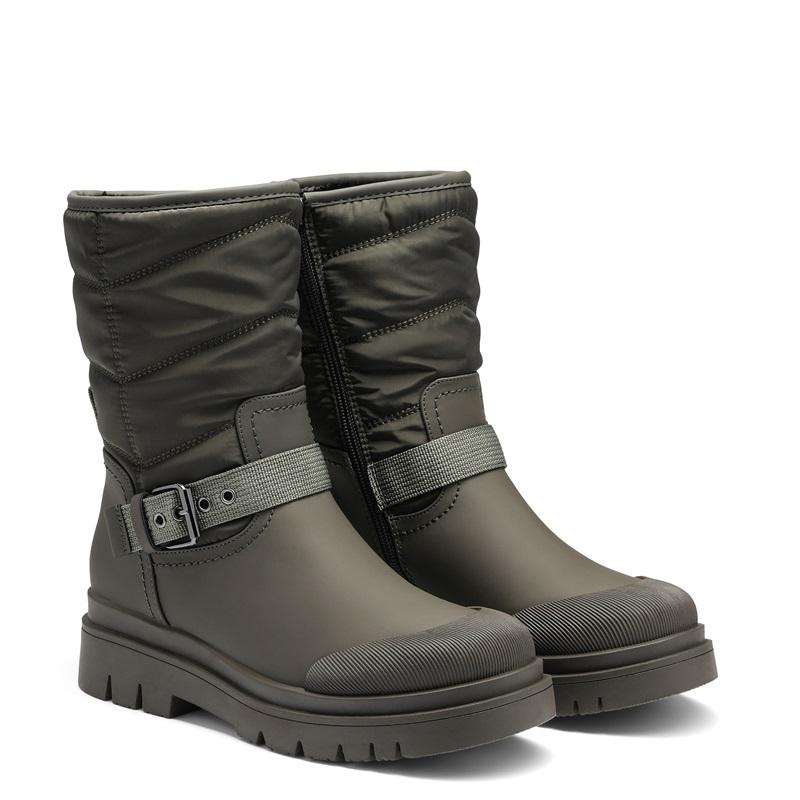 Dream Pairs Women's Round Toe Mid-Calf Snow Boots with Non-Slip Outsoles