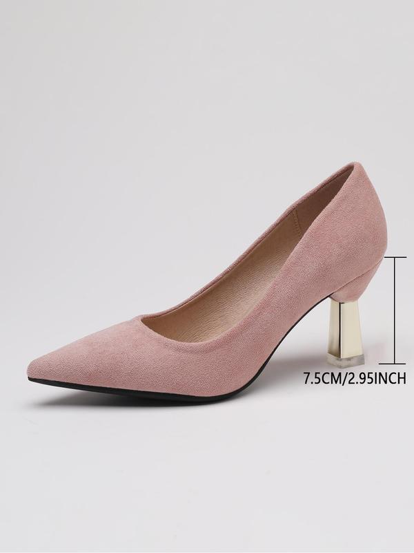 Women's Solid Color Pointed Toe Heels, Elegant Comfortable High Heels for Party, Daily Clothing Decor for Women & Girls