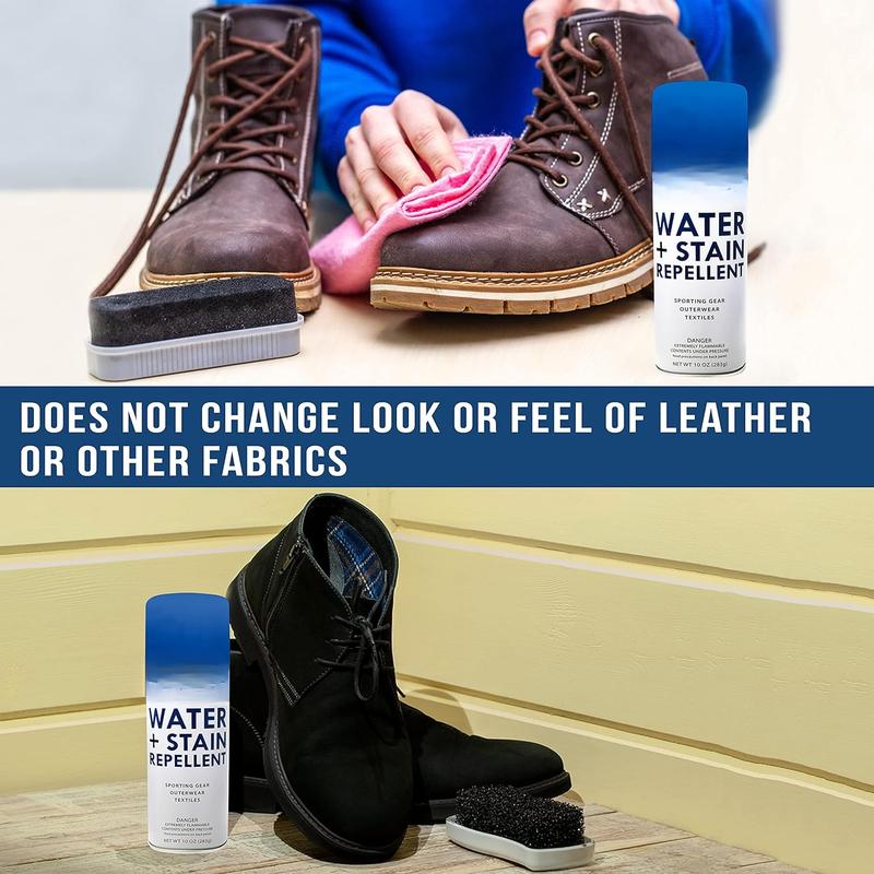 Water + Stain Repellent Spray - Shoe, Boot and Apparel Waterproof - 10 oz