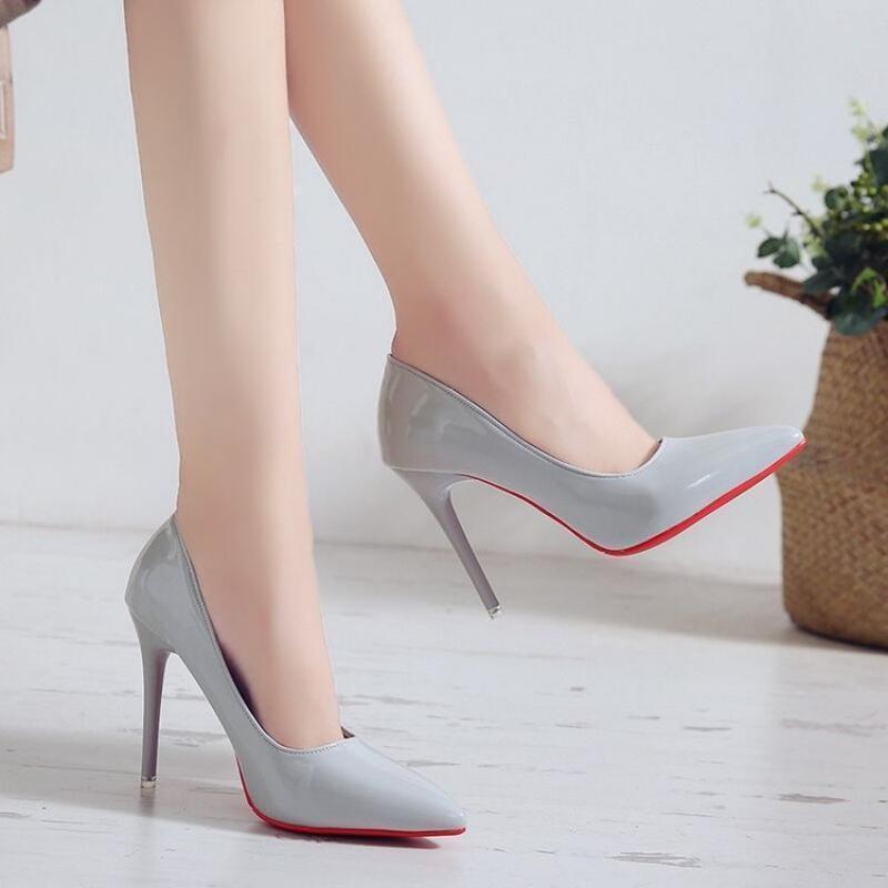 Woman High Heels Pumps Pointed Stilettos Toe Big Size Ladies Wedding Shoes New