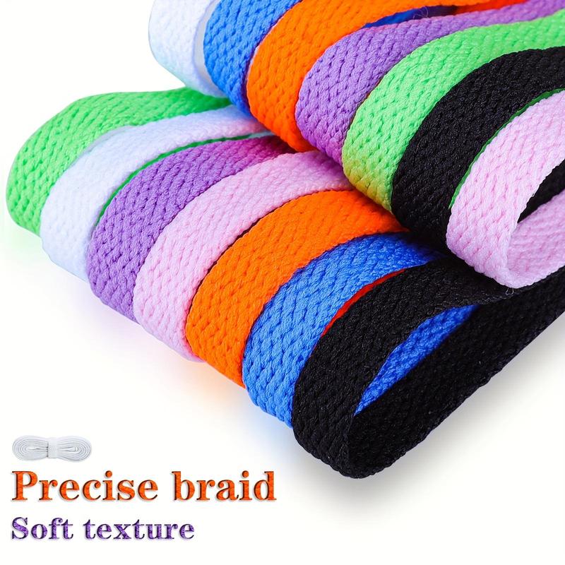 Solid Color Flat Shoe Laces for Sneakers, 8 Rolls set Strong & Durable Athletic Shoelaces for Men & Women, Sports & Outdoor Accessories